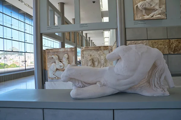 Museo Acrópolis Atenas Uno Los Más Importantes Del Mundo Estatuas — Foto de Stock