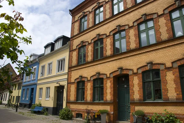 Malmo Sweden Jun 2013 Street Townhouse Buildings Old City Malmo — стокове фото