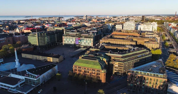 Helsinki Finland Mei 2020 Luchtfoto Van Het Kamppi Winkelcentrum Bij — Stockfoto