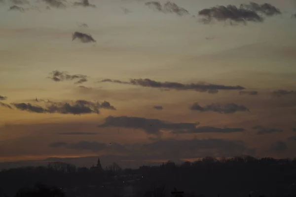 Las Nubes Cielo Atardecer — Foto de Stock