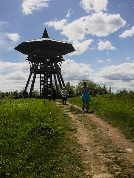 Viewing Platform Called Eggeturm Nature Park Teutoburger Wald Germany Sunny — Stock Photo, Image