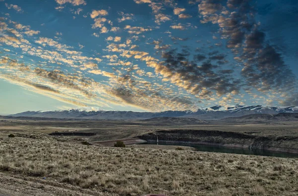 Живописный Вид Красивых Облаков Закате — стоковое фото