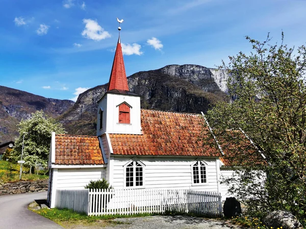 Een Prachtige Houten Kerk Ook Wel Bekend Als Een Staafkerk — Stockfoto