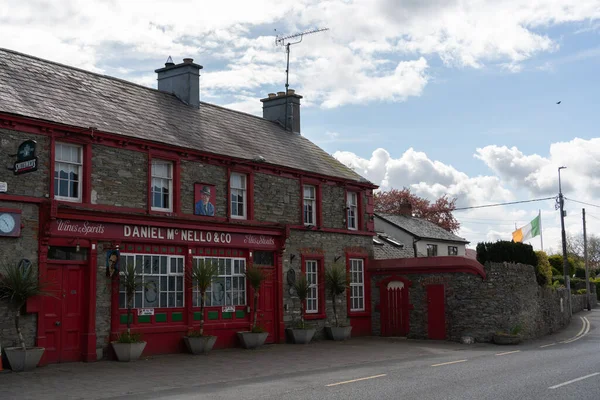 Edificio Vintage Tradizionale Rosso Inniskeen Kavanagh Country Irlanda — Foto Stock