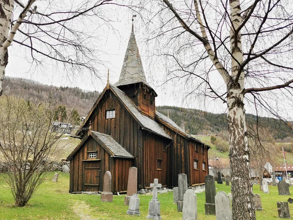 Een Prachtige Houten Kerk Ook Wel Bekend Als Een Stave — Stockfoto