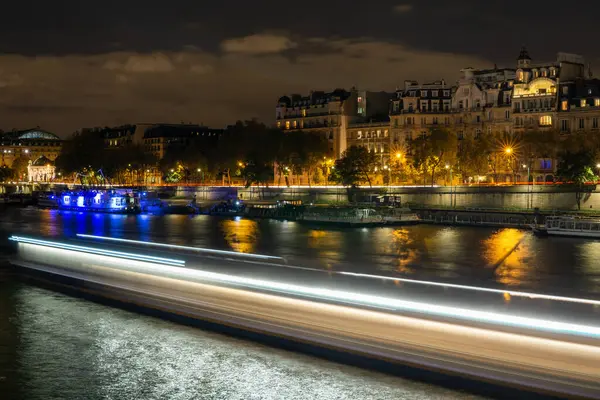 Una Vista Notturna Del Centro Parigi Francia — Foto Stock