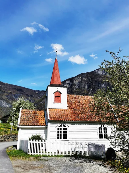 Een Prachtige Houten Kerk Ook Wel Bekend Als Een Staafkerk — Stockfoto