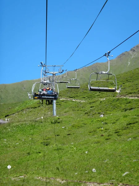 Chamonix Frankreich Juli 2012 Chamonix Frankreich Telecabine Tour Col Balme — Stockfoto