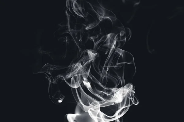 Krásný Výhled Kouř Černém Pozadí — Stock fotografie
