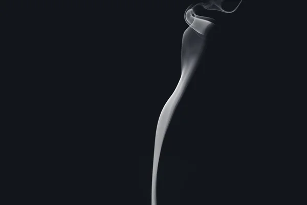 Uma Bela Vista Fumaça Fundo Preto — Fotografia de Stock