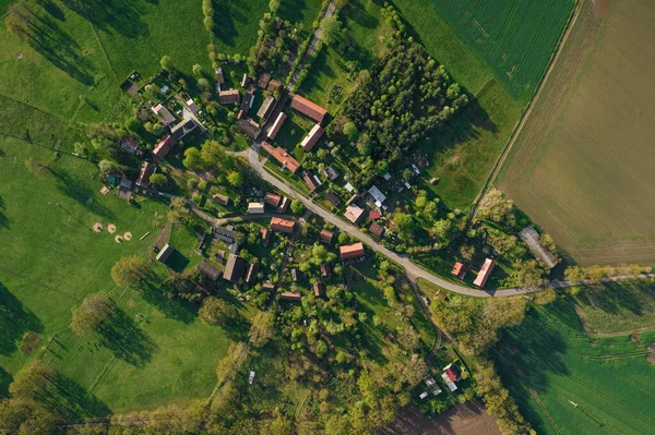 Langnow Germania Maggio 2021 Veduta Del Villaggio Langnow Dall Alto — Foto Stock