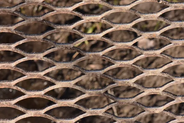 Närbild Bild Järn Gitter Struktur — Stockfoto