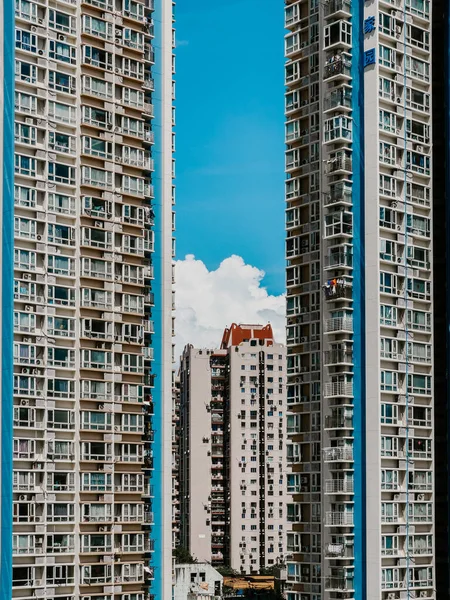 Plano Vertical Edificios Modernos Gran Altura Ciudad Shenzhen Provincia Guangdong —  Fotos de Stock