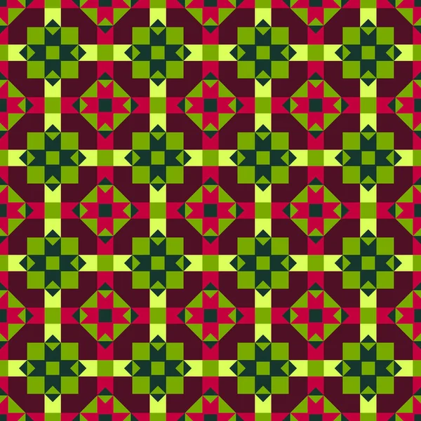 Illustration Grönt Och Rosa Tonat Geometriskt Sömlöst Mönster — Stockfoto