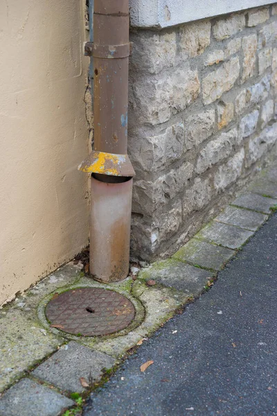 Nahaufnahme Einer Beschädigten Mauer — Stockfoto