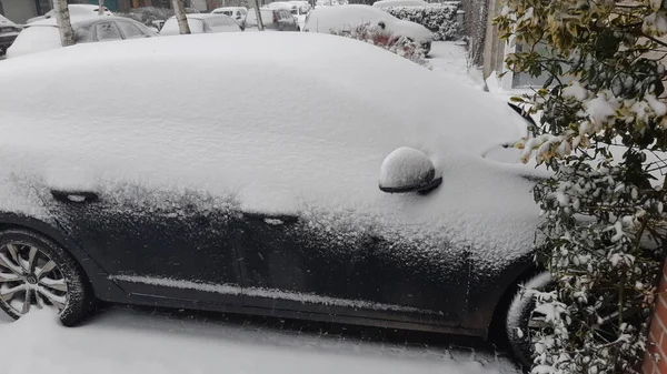 Kapellen Belgium Feb 2021 Kapellen Belgium February 2021 Car Covered — Stock Photo, Image