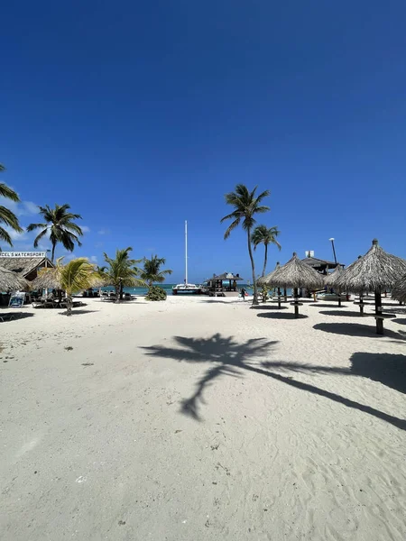 Vacker Bild Kusten Aruba Solig Dag — Stockfoto