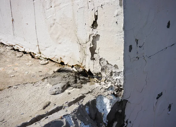 Closeup Shot Damaged Edge Stone Wall — Stock Photo, Image