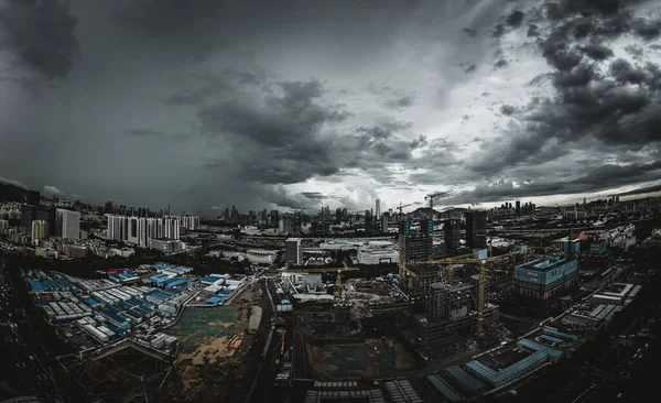 Vacker Utsikt Över Stadsbild Molnig Himmel Shenzhen City Guangdong Provinsen — Stockfoto