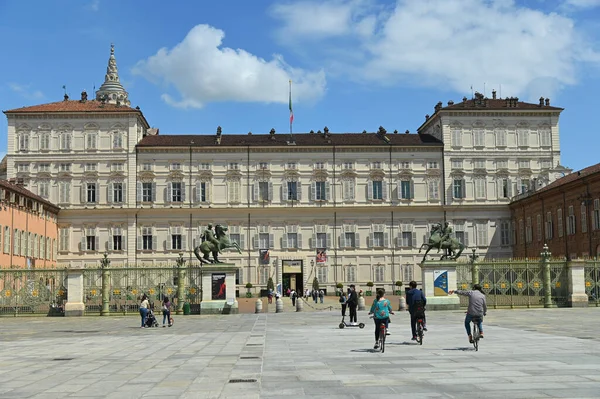 Turi Itália Maio 2021 Bela Vista Palácio Real Saboia Praça — Fotografia de Stock