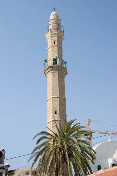 Minarete Mesquita Cidade Velha Tel Aviv Isreal — Fotografia de Stock
