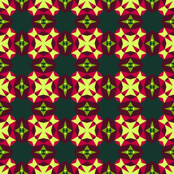 緑とピンクのトーンの幾何学的なシームレスなパターンのイラスト — ストック写真