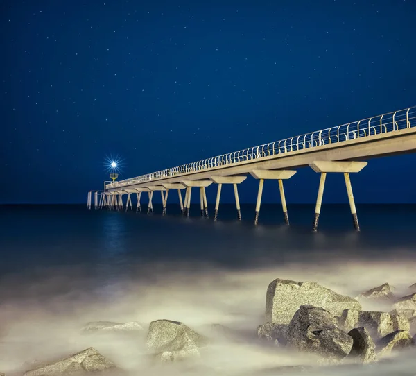 Una Hermosa Toma Del Puente Pont Del Petroli Bandola España — Foto de Stock