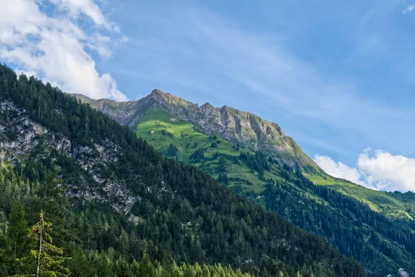 오스트리아 알프스의 아래있는 산들을 클로즈업하여 — 스톡 사진