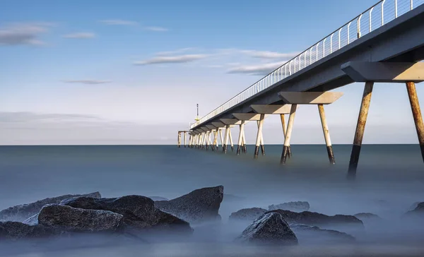 Чудовий Знімок Мосту Понт Дель Петролі Бандолі Іспанія — стокове фото