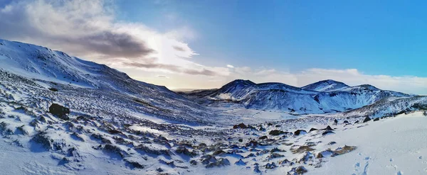 Ein Schöner Blick Auf Das Schneebedeckte Island — Stockfoto