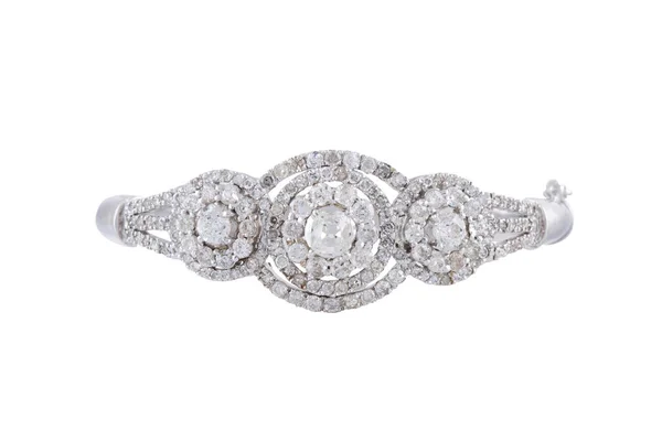 Closeup Shot Expensive Luxury Bracelet Isolated White Background — Stock Photo, Image