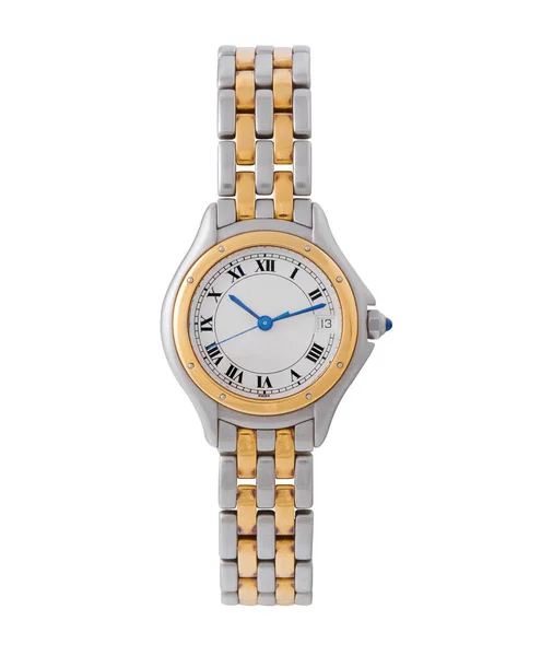 Reloj Pulsera Mujer Lujo Aislado Sobre Fondo Blanco —  Fotos de Stock