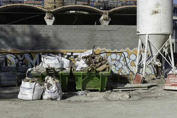 Barcelona Spain Dec 2020 Construction Area City Barcelona 2020 — Stock Photo, Image