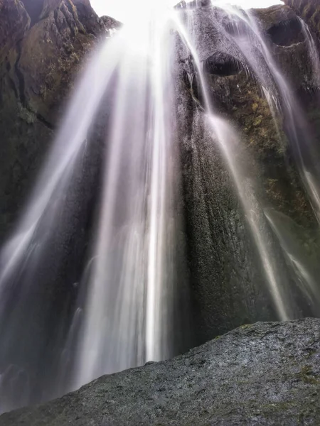 Gljufrabui Cascata Segreta Nascosta Una Grotta — Foto Stock