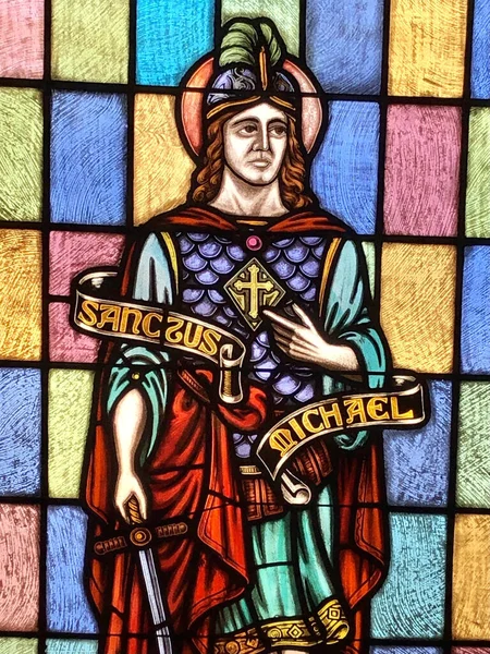 Vitrail Saint Michel Archange — Photo