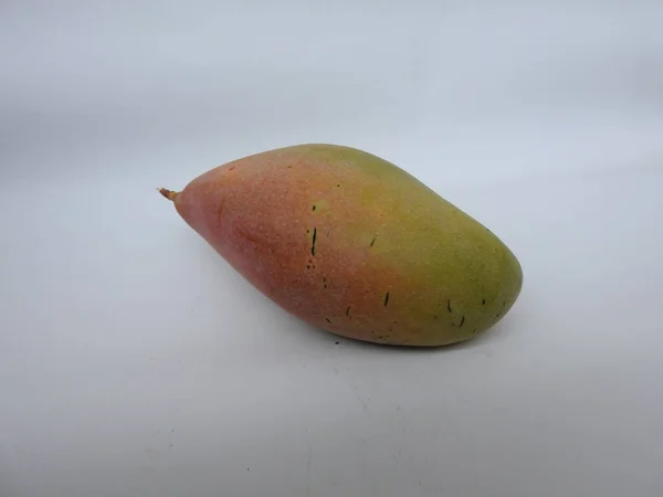 Närbild Skott Totapuri Mango Frukt Isolerad Vit Bakgrund — Stockfoto