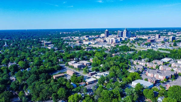 Zdjęcie Lotnicze Panoramy Miasta Greensboro Usa — Zdjęcie stockowe