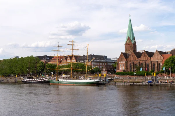 Bremen Alemania Mayo 2021 Viejos Barcos Paseo Weser Bremen Alemania — Foto de Stock