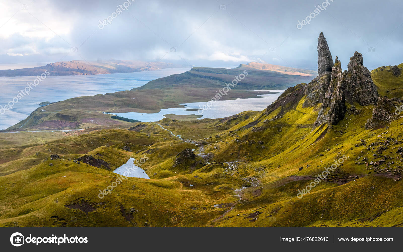 Storr Rocky Hill Trotternish Pension Isle Skye Scotland Стоковое.