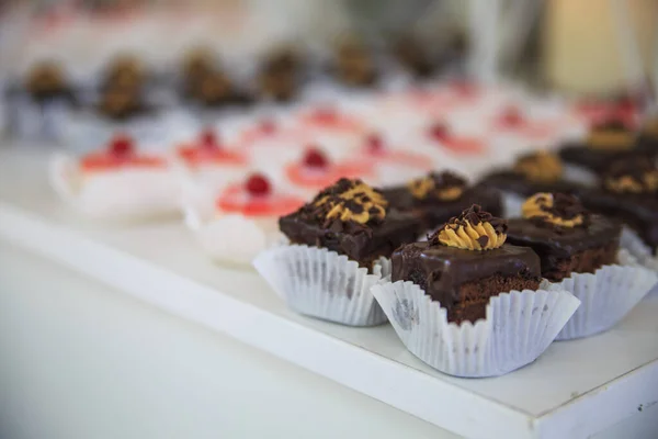 Enfoque Selectivo Cupcakes Chocolate — Foto de Stock