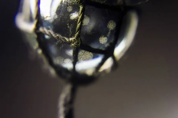 Flotteur Pêche Verre Avec Corde — Photo