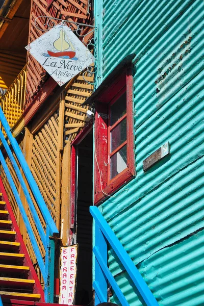 Buenos Aires Argentina Fevereiro 2016 Casa Colorida Tradicional Bairro Boca — Fotografia de Stock