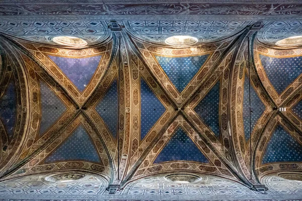 San Gimignano Santa Maria Assunta大教堂的天花板 — 图库照片