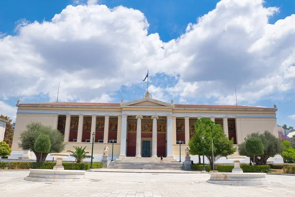 Edificio Universidad Nacional Kapodistrian Atenas Panepistimio Uno Los Edificios Neoclásicos — Foto de Stock