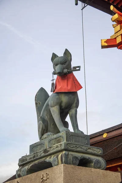 Kyoto Japonsko Prosince 2019 Kjóto Japonsko Listopadu 2019 Socha Inari — Stock fotografie