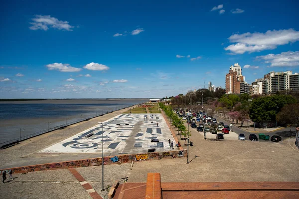 Rosario Argentina Oct 2020 Selected Focus Esplanade Spain Park Parana — Stock Photo, Image