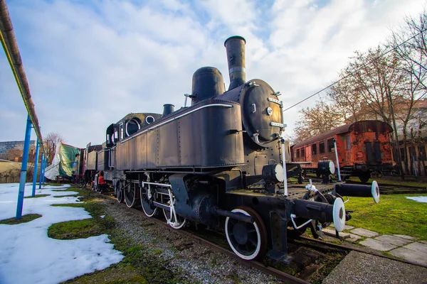 Zagreb Croatia February 2013 Steam Locomotive Croatian Railway Museum Zagreb — 图库照片