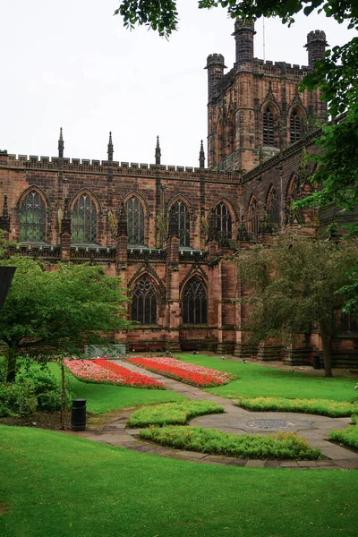 Eine Vertikale Aufnahme Der Chester Cathedral Großbritannien — Stockfoto
