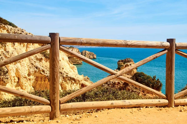 Wysoka Kąt Ujęcia Plaży Cordoama Costa Vicentina Algarve Portugalia — Zdjęcie stockowe
