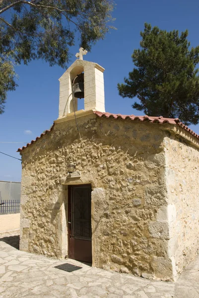 Pequeña Capilla Ortodoxa Griega Isla Griega Creta Gree —  Fotos de Stock